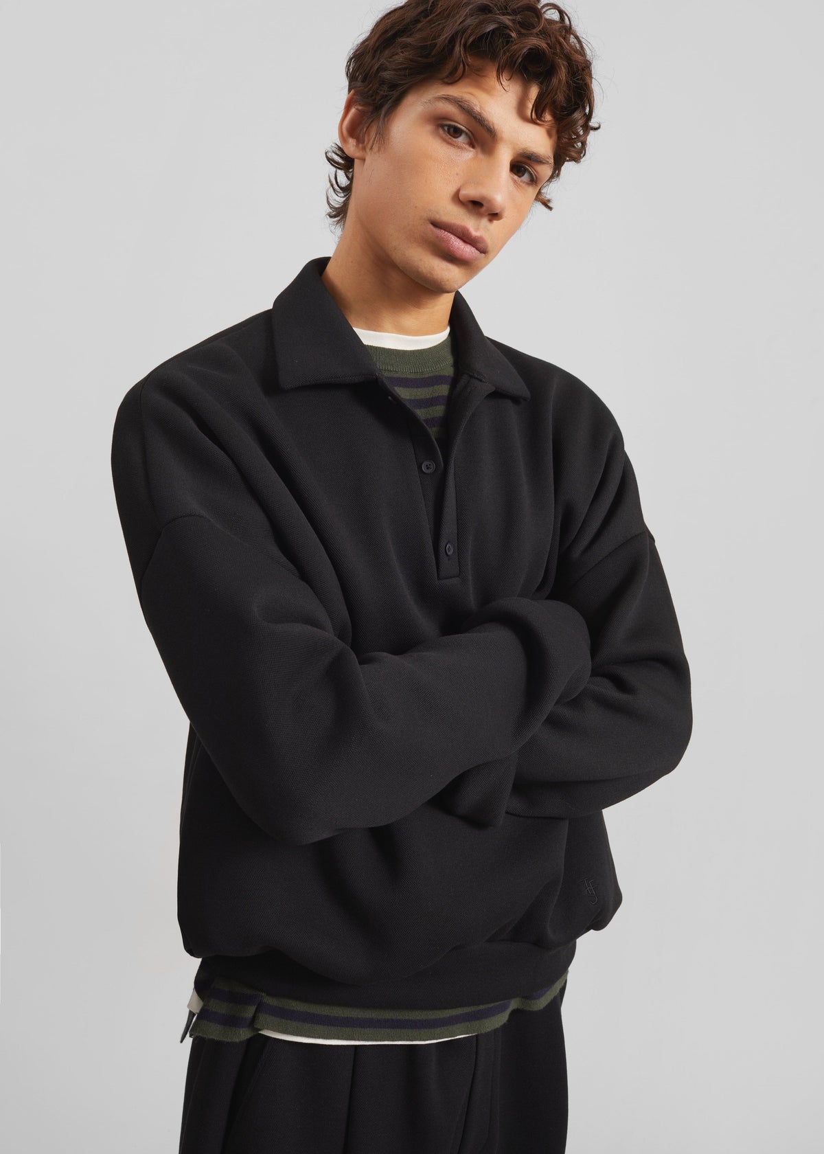Lenham Polo Sweatshirt - Black – view 2 of 6