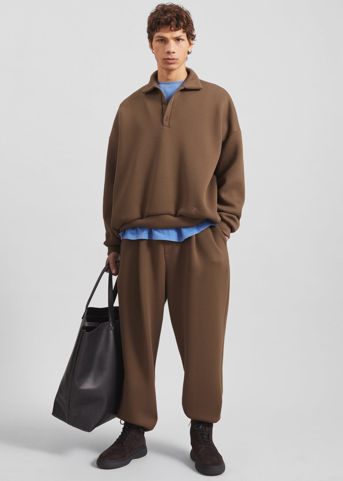 Lenham Polo Sweatshirt - Dark Camel – view 6 of 9