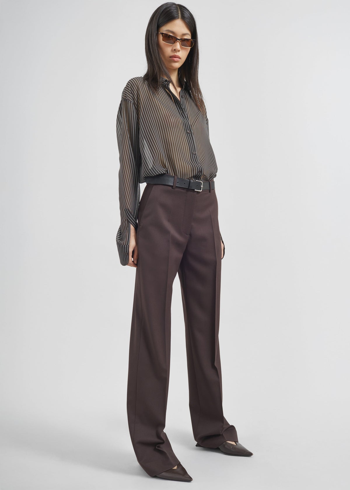 Lenora Straight Trousers - Brown – view 2 of 11