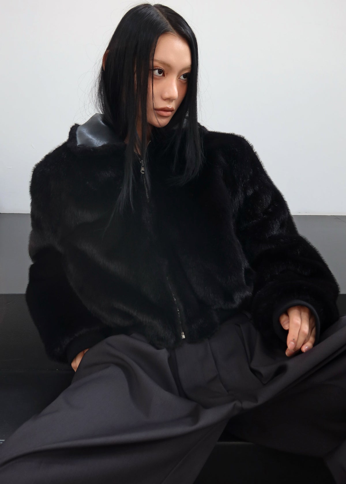 Leoben Reversible Bomber Jacket - Black – view 7 of 14
