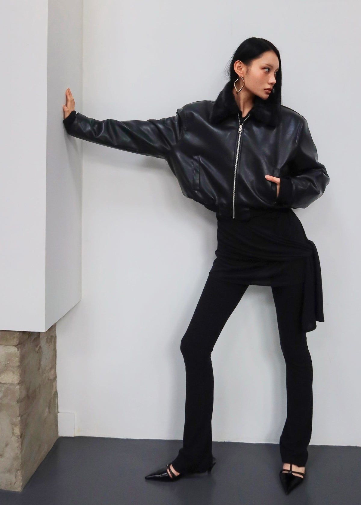 Leoben Reversible Bomber Jacket - Black – view 2 of 14