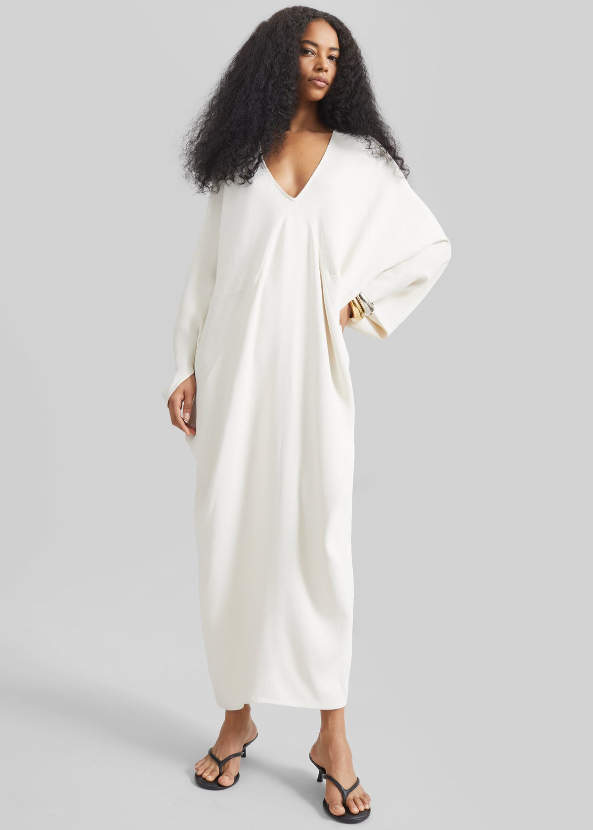 Lilia Kaftan Dress - Ivory – view 4 of 7