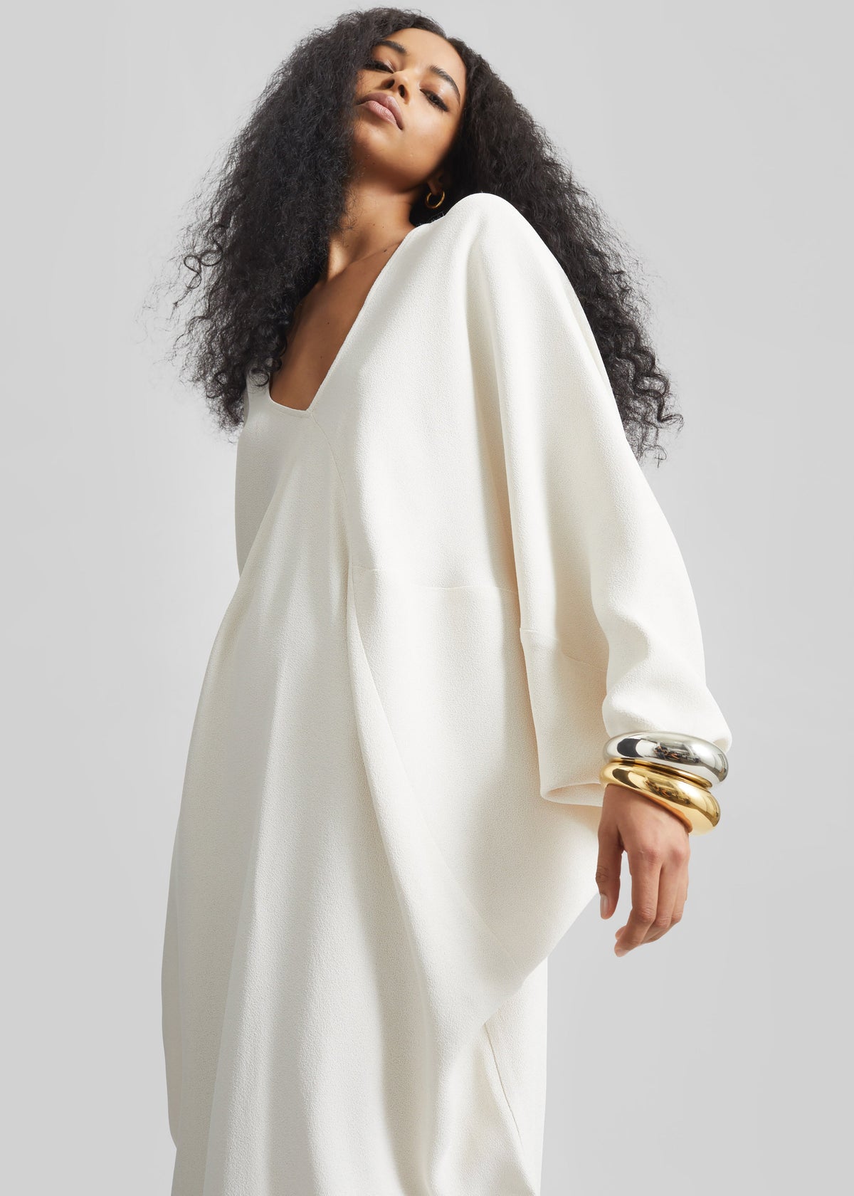Lilia Kaftan Dress - Ivory – view 3 of 7
