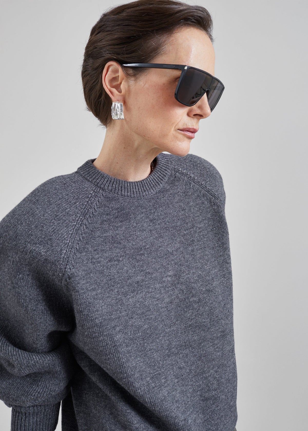 Lina Padded Sweater - Dark Grey – view 2 of 9