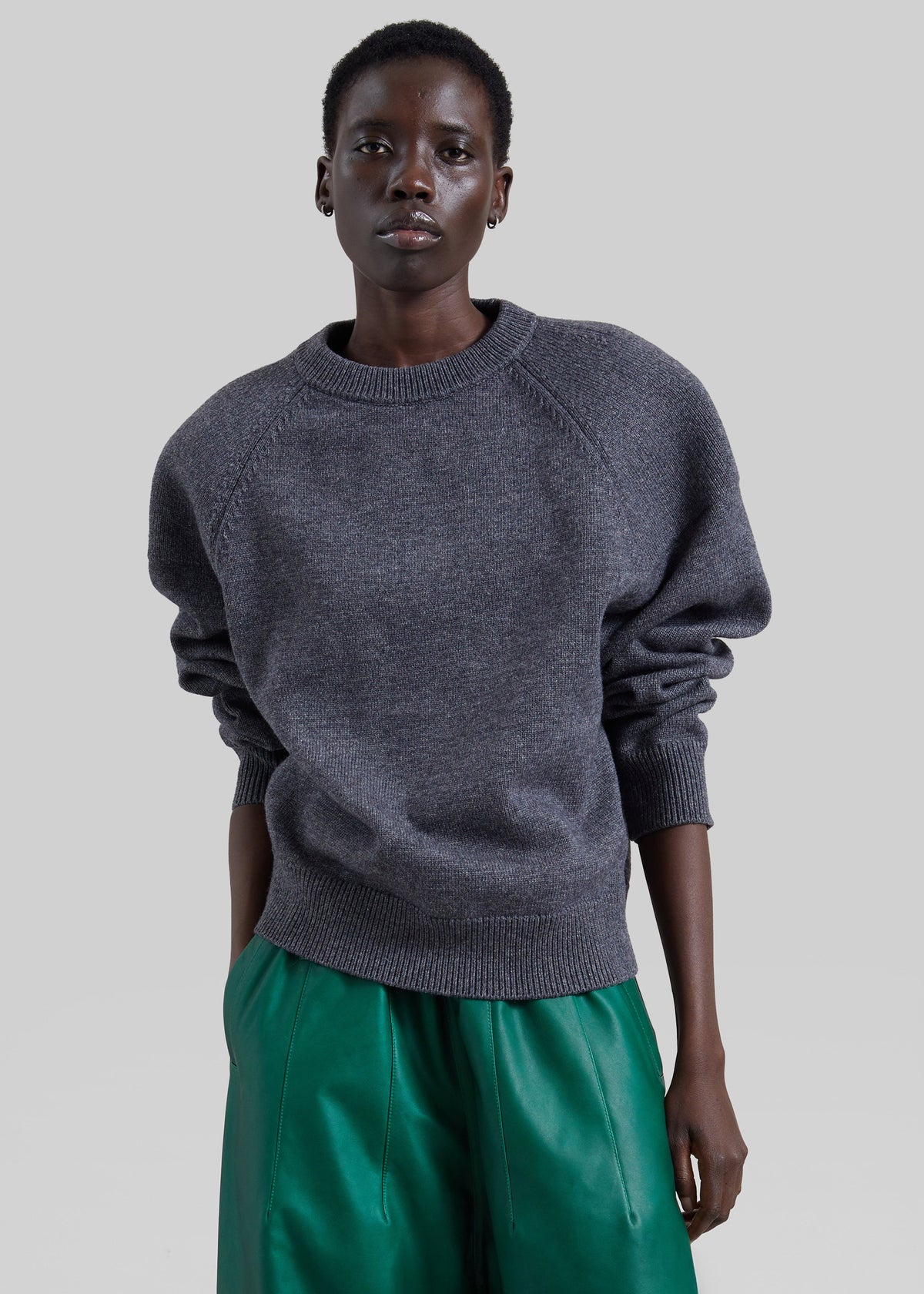 Lina Padded Sweater - Dark Grey – view 8 of 9