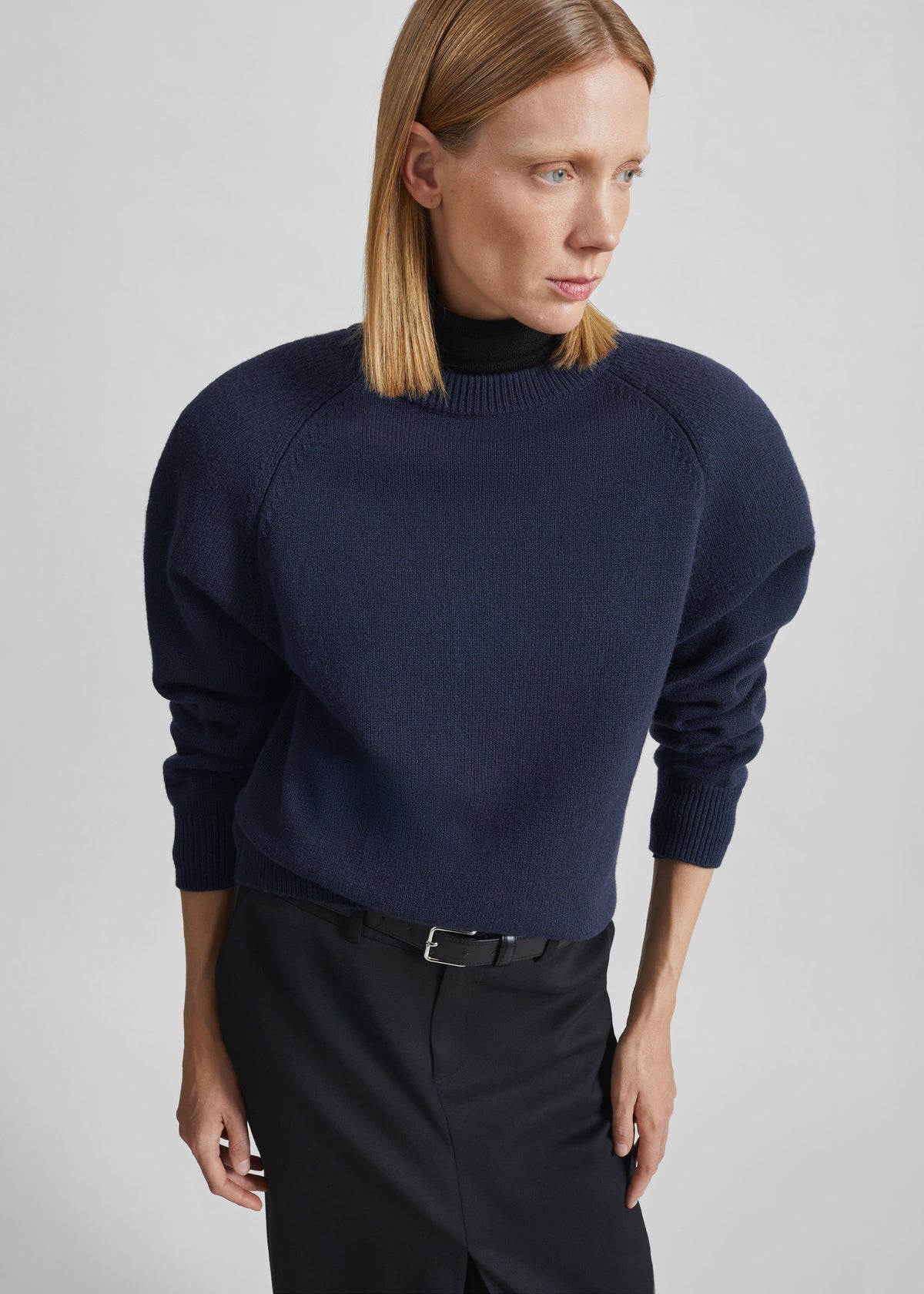 Lina Padded Sweater - Dark Navy – view 4 of 8