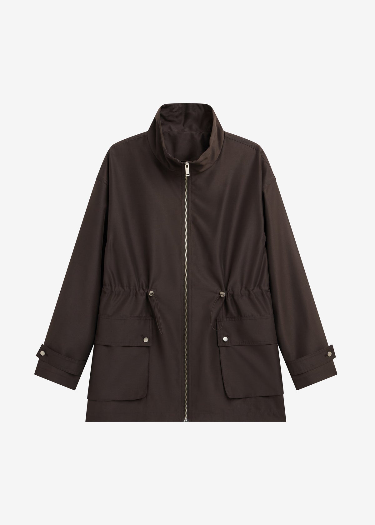 Linares Sheer Drawstring Jacket - Brown – view 10 of 10