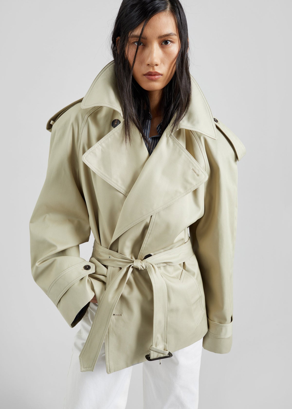 Linsell Short Trench - Beige – view 1 of 8