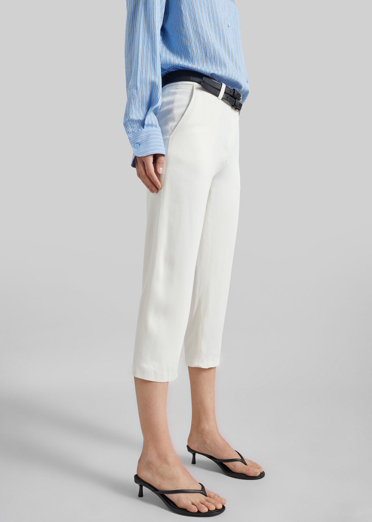 Lior Fluid Capri Pants - Ivory – view 4 of 8