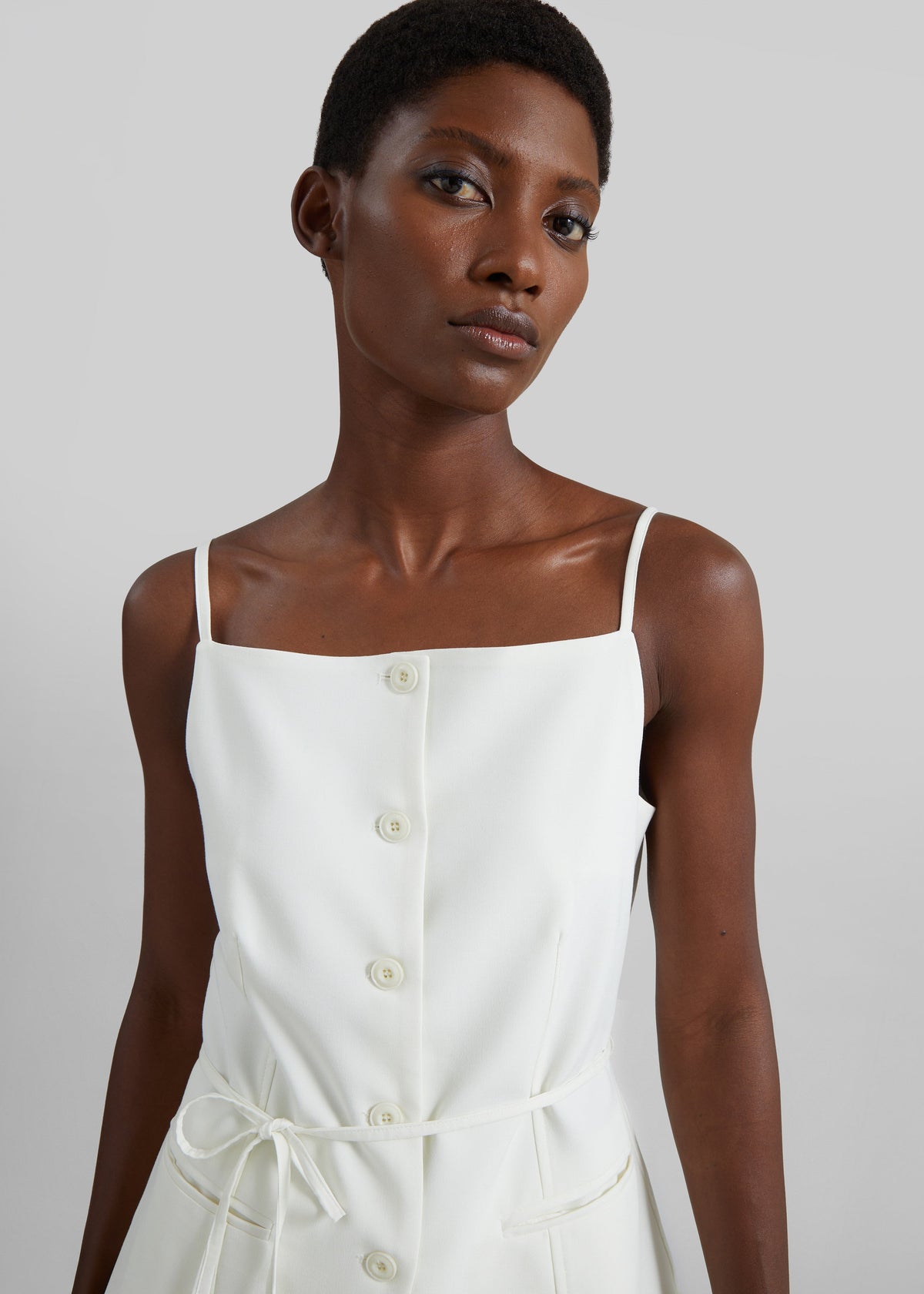 Lisboa Tie Vest - Ivory – view 6 of 8