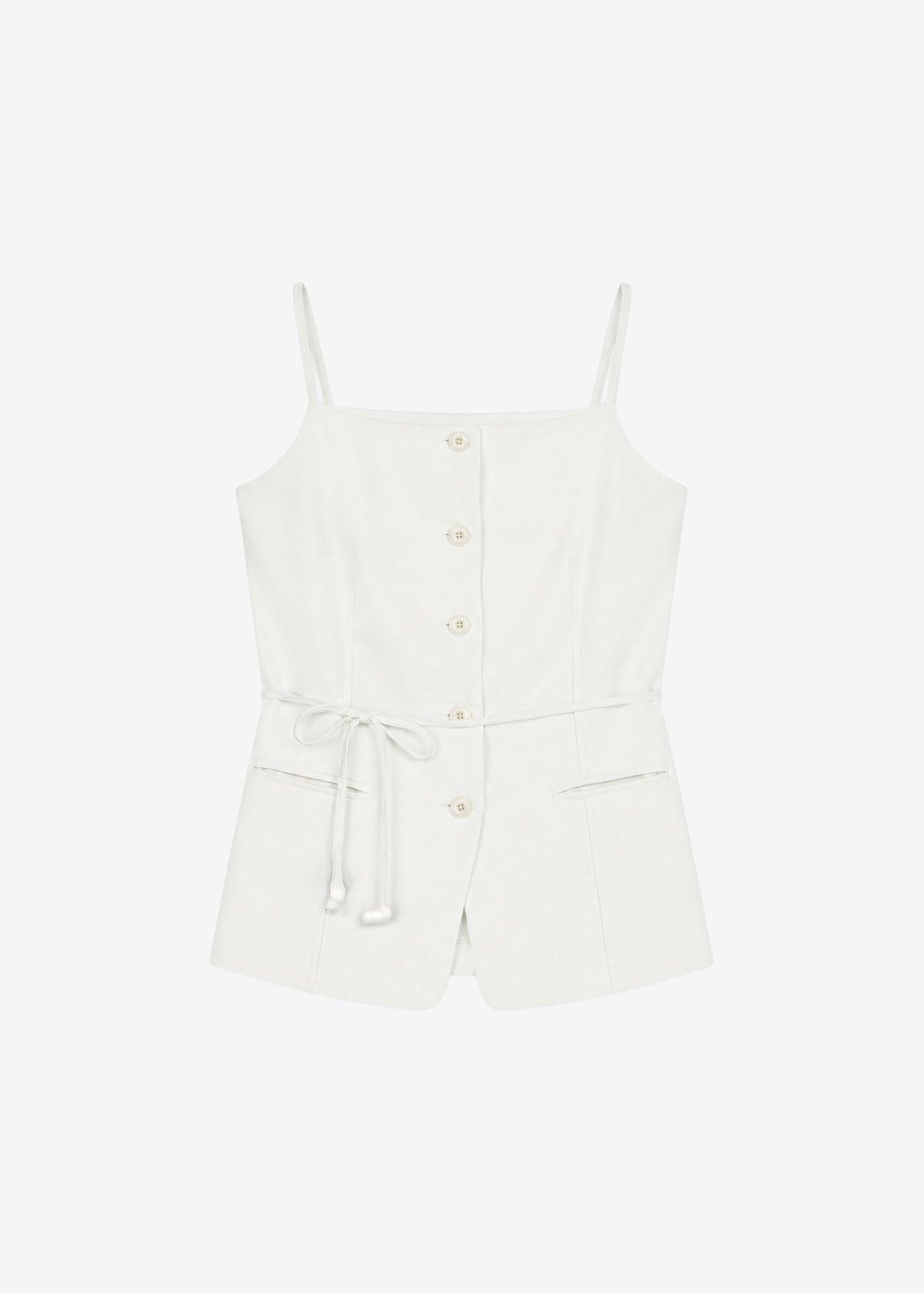Lisboa Tie Vest - Ivory – view 8 of 8