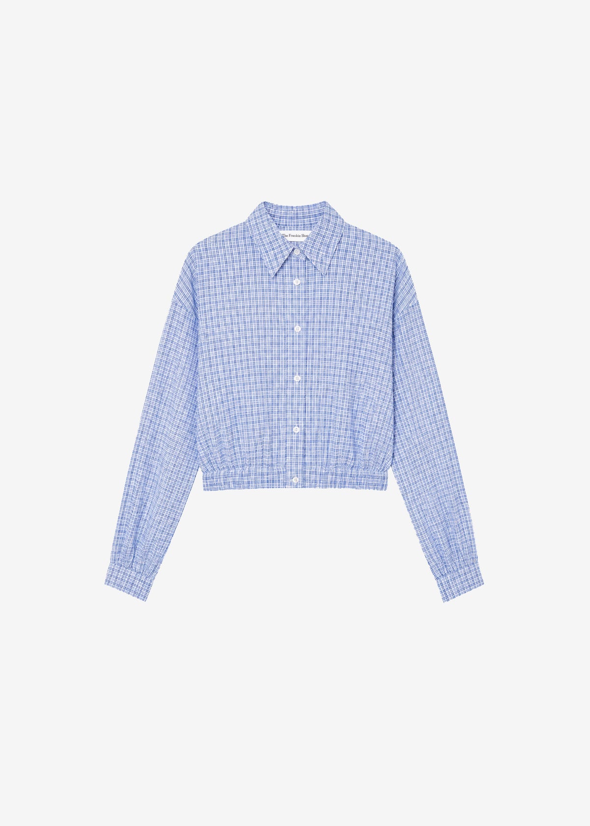 Lison Cropped Shirt - Blue Plaid – view 9 of 9