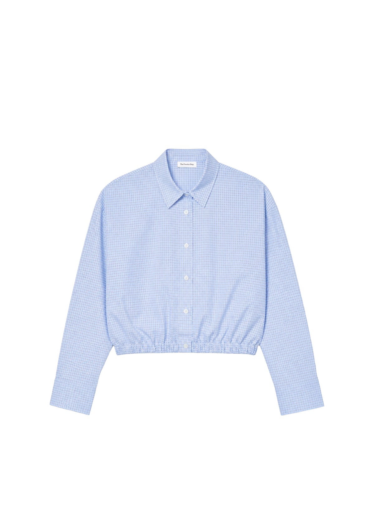 Lison Cropped Shirt - Checked Blue – view 7 of 7