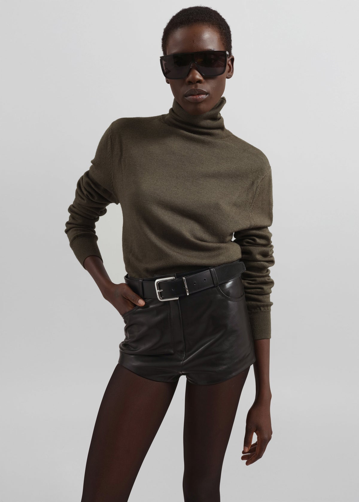 Loen Leather Hot Pants - Black – view 1 of 1