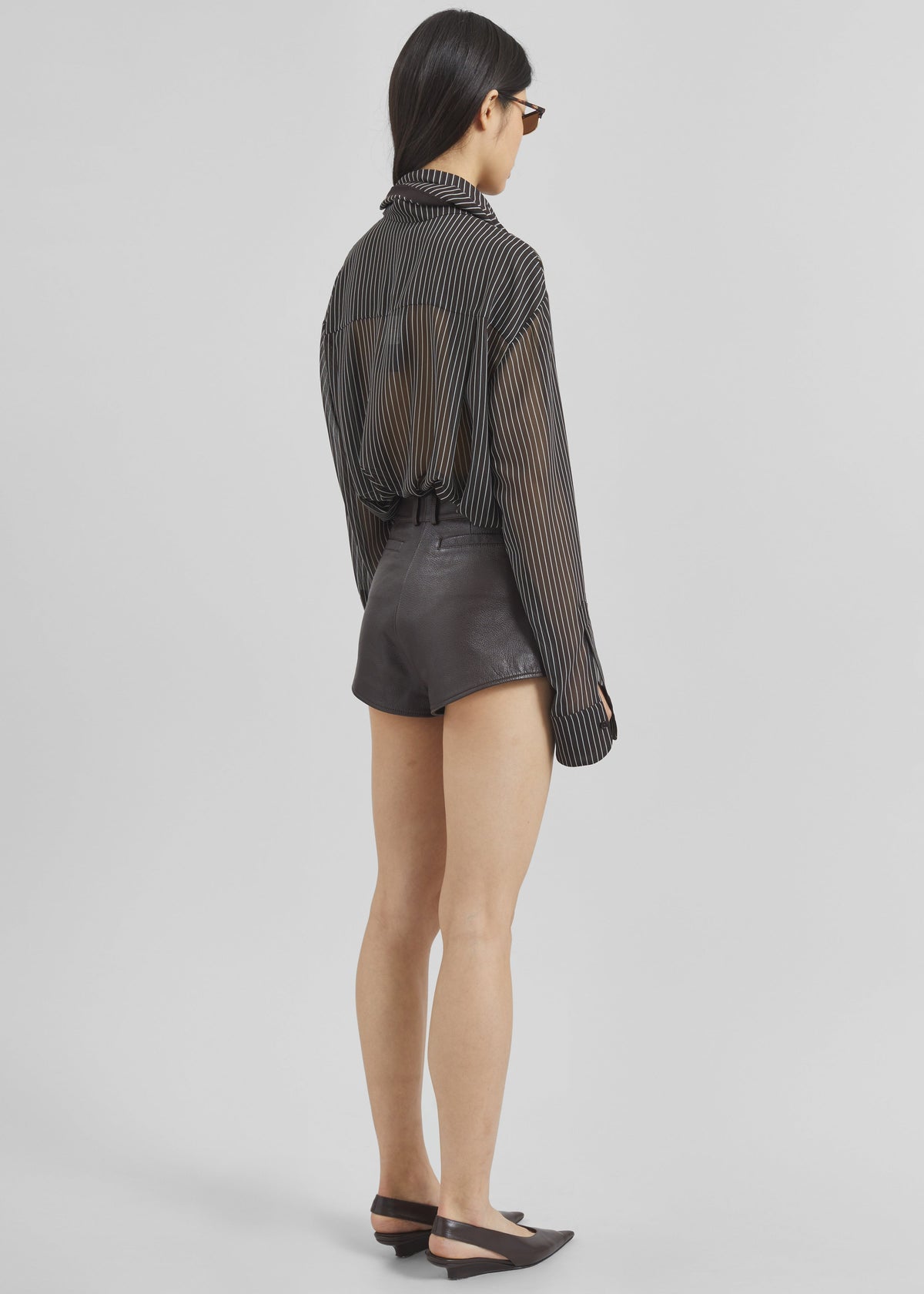 Loen Leather Hot Pants - Vintage Brown – view 12 of 13
