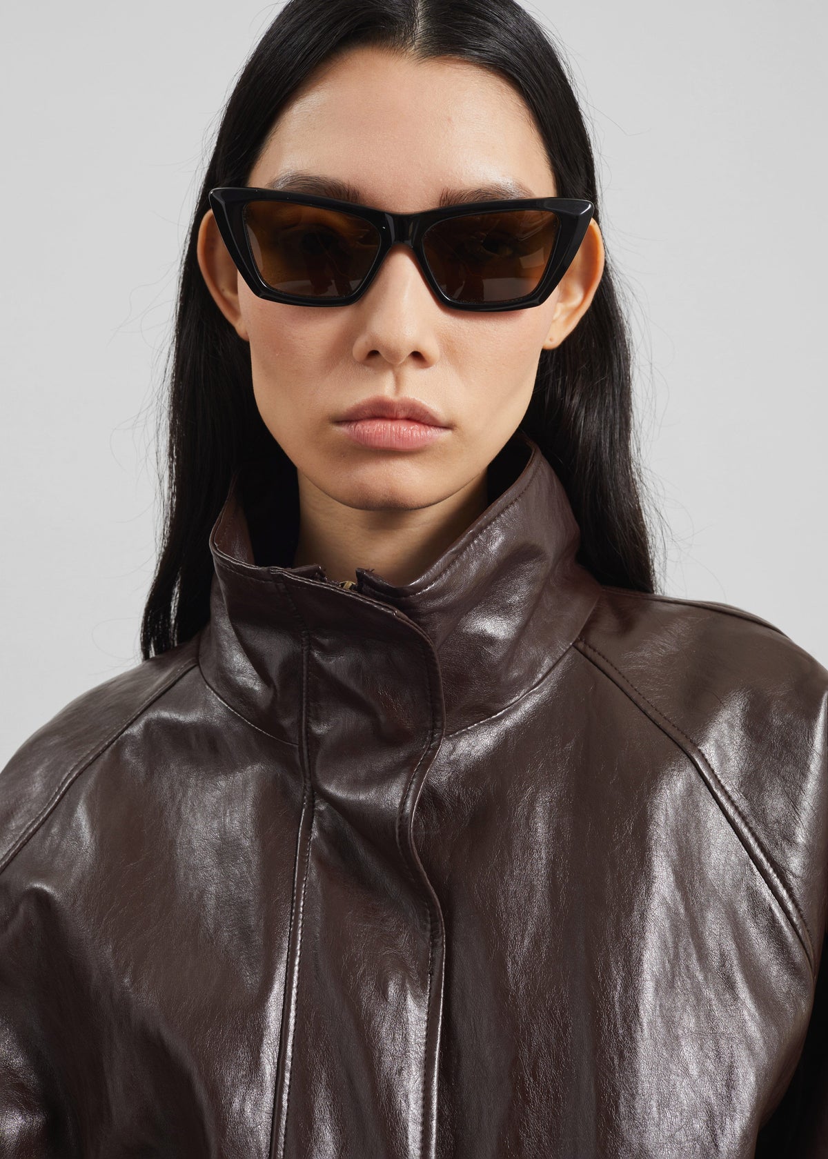 Lommel Faux Leather Jacket - Brown – view 6 of 9