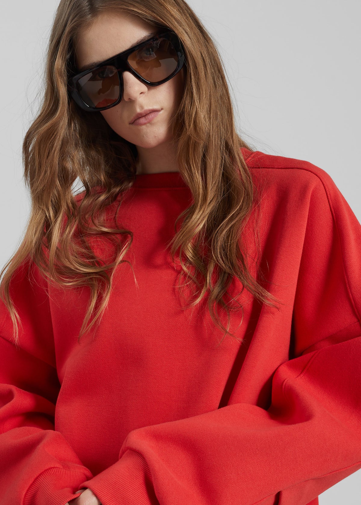 Lonay Balloon Sleeve Sweatshirt - Red – view 5 of 7