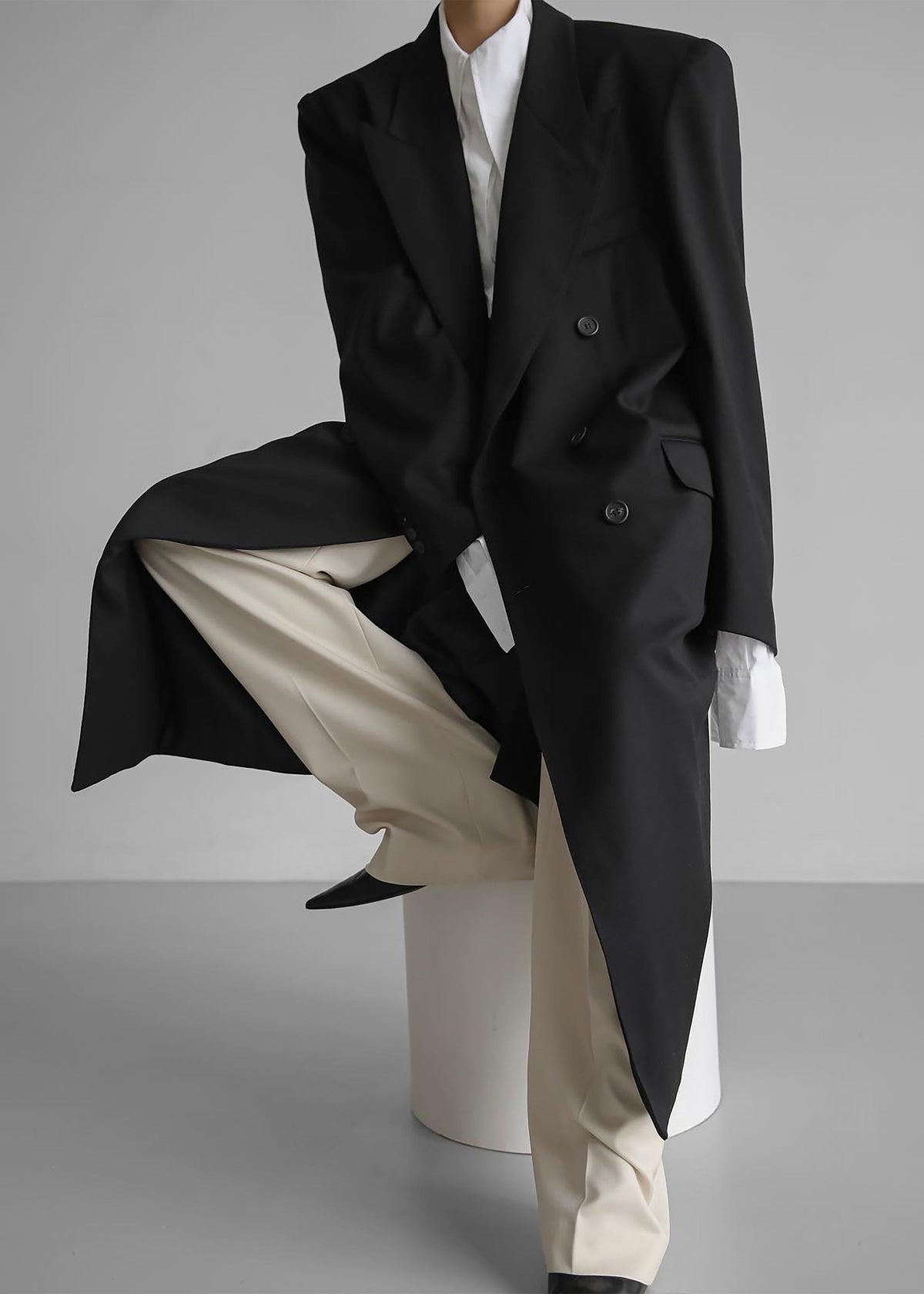 London Double Breasted Coat - Black – view 1 of 13