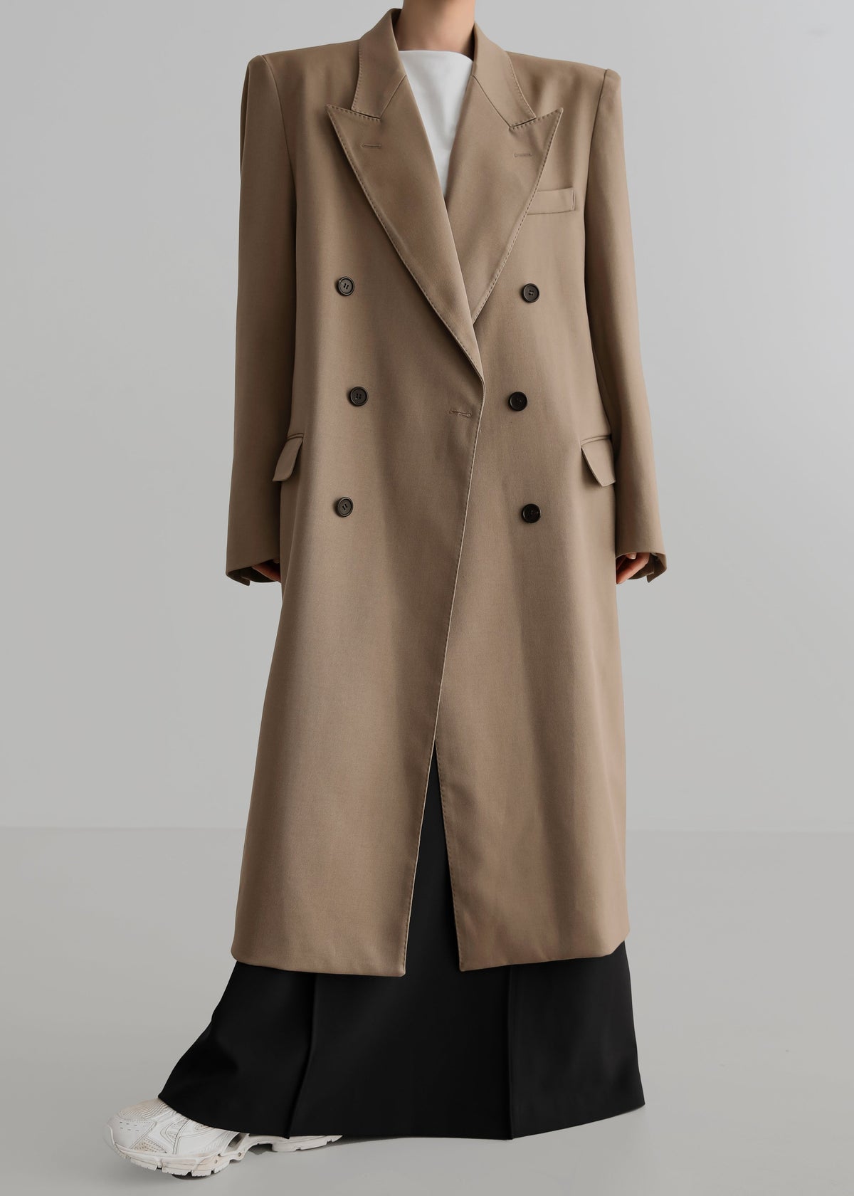 London Double Breasted Coat - Taupe – view 6 of 12