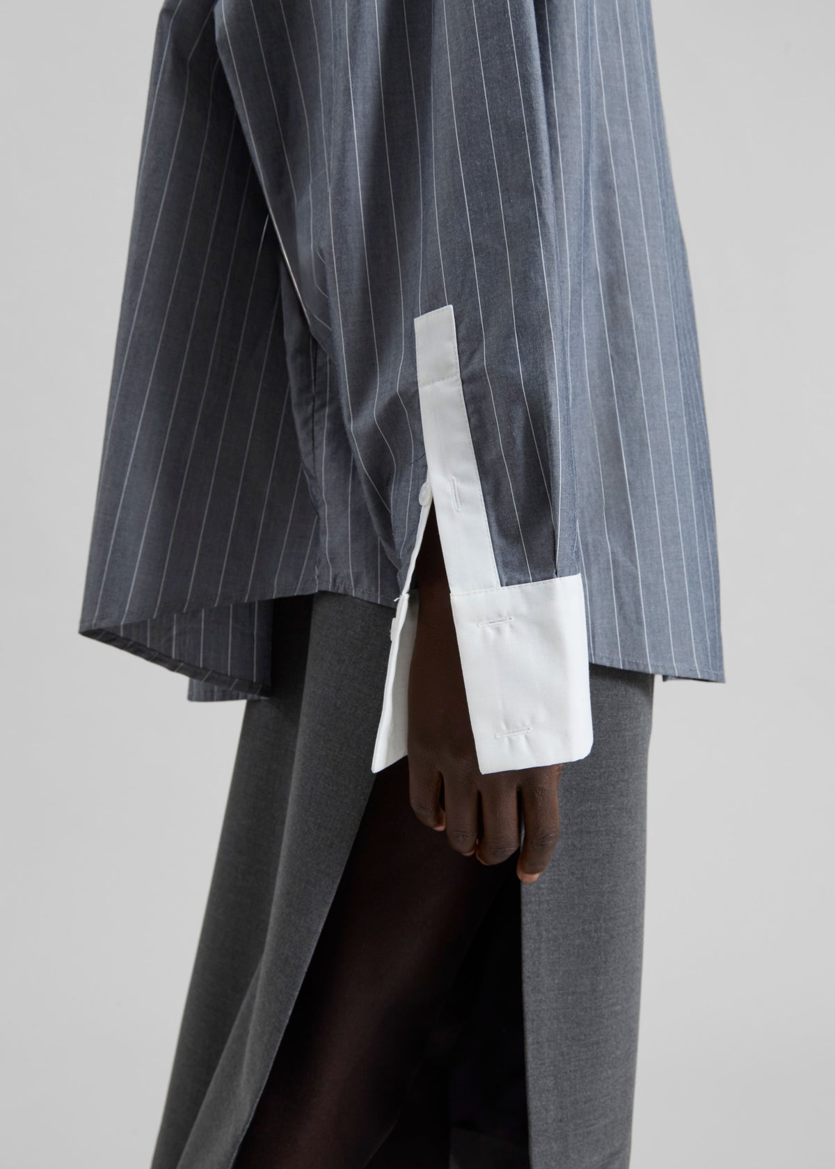Lorna Shirt - Grey/White Pinstripe – view 4 of 7