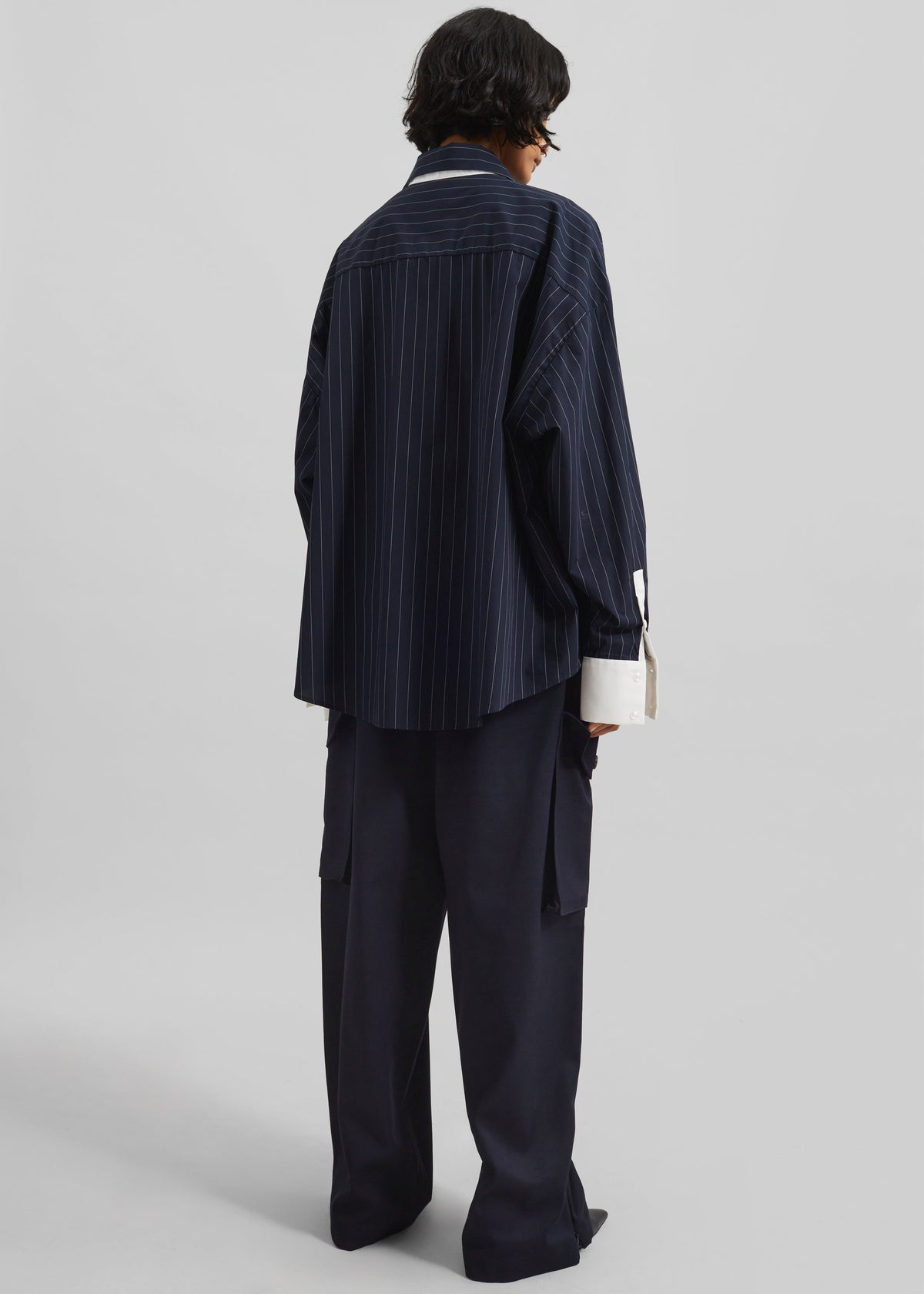 Lorna Shirt - Navy/White Pinstripe – view 8 of 9