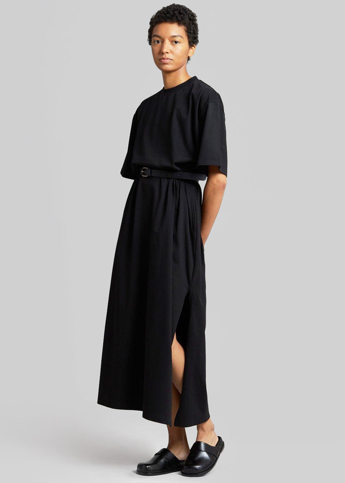Lou Oversized Tee Dress - Black – view 6 of 9