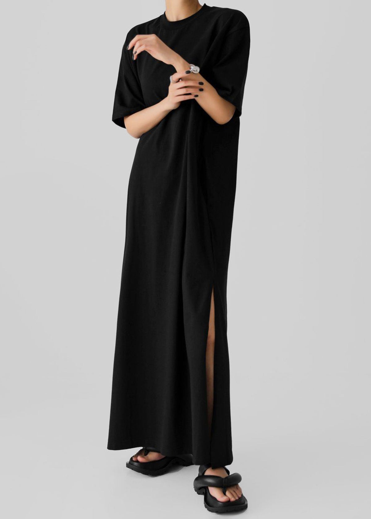 Lou Oversized Tee Dress - Black – view 1 of 9