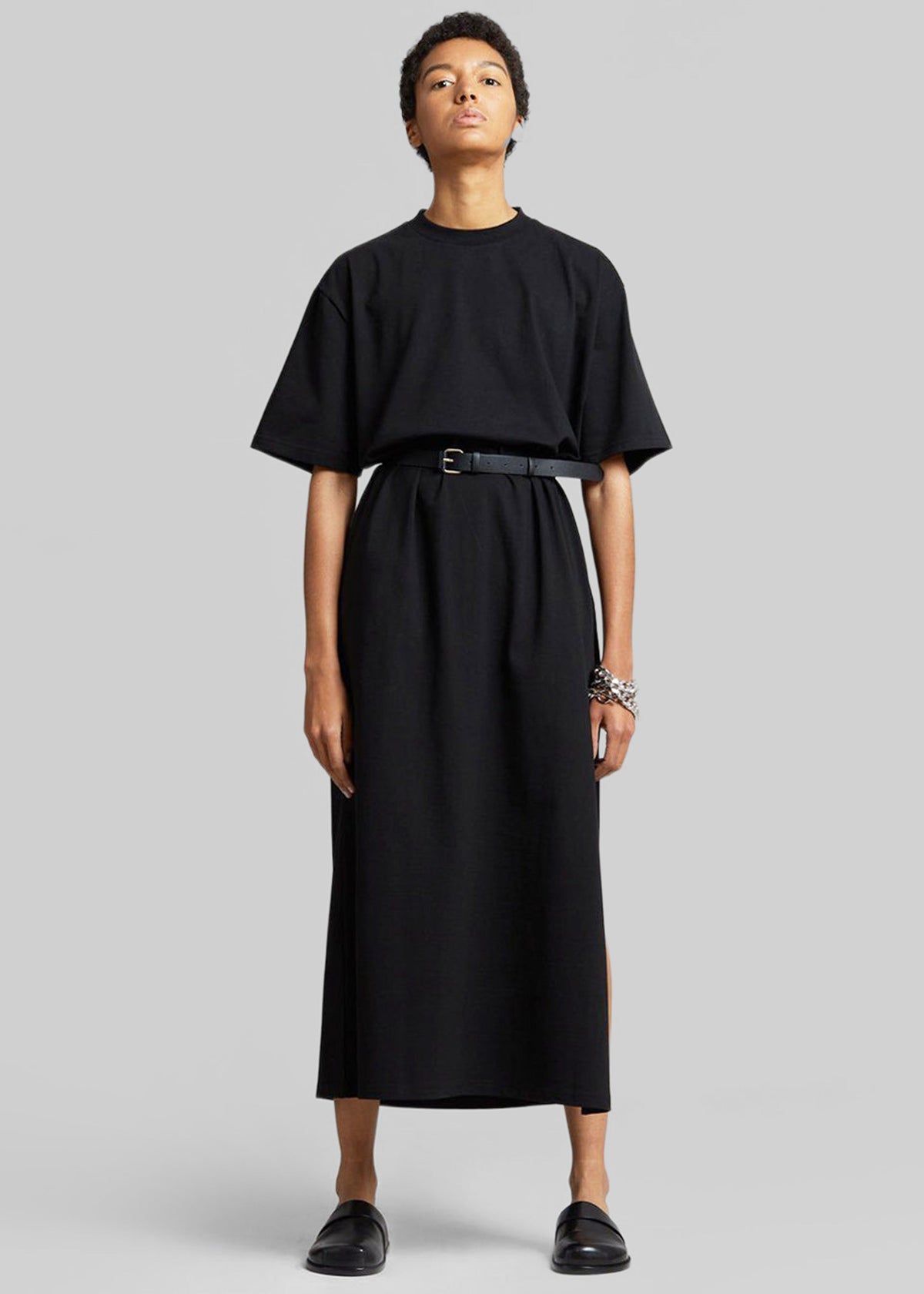 Lou Oversized Tee Dress - Black – view 7 of 9