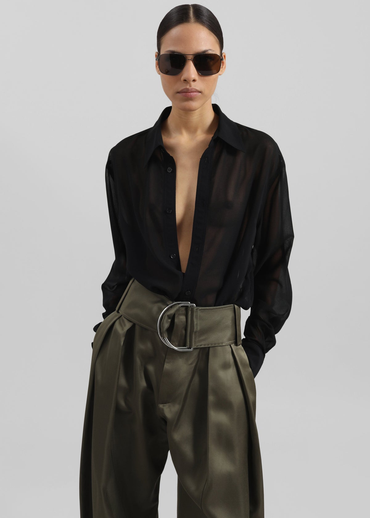Louis Gabriel Nouchi Classic Transparent Shirt - Black – view 1 of 10
