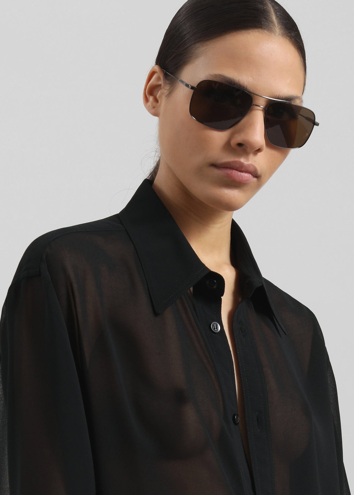 Louis Gabriel Nouchi Classic Transparent Shirt - Black – view 4 of 10