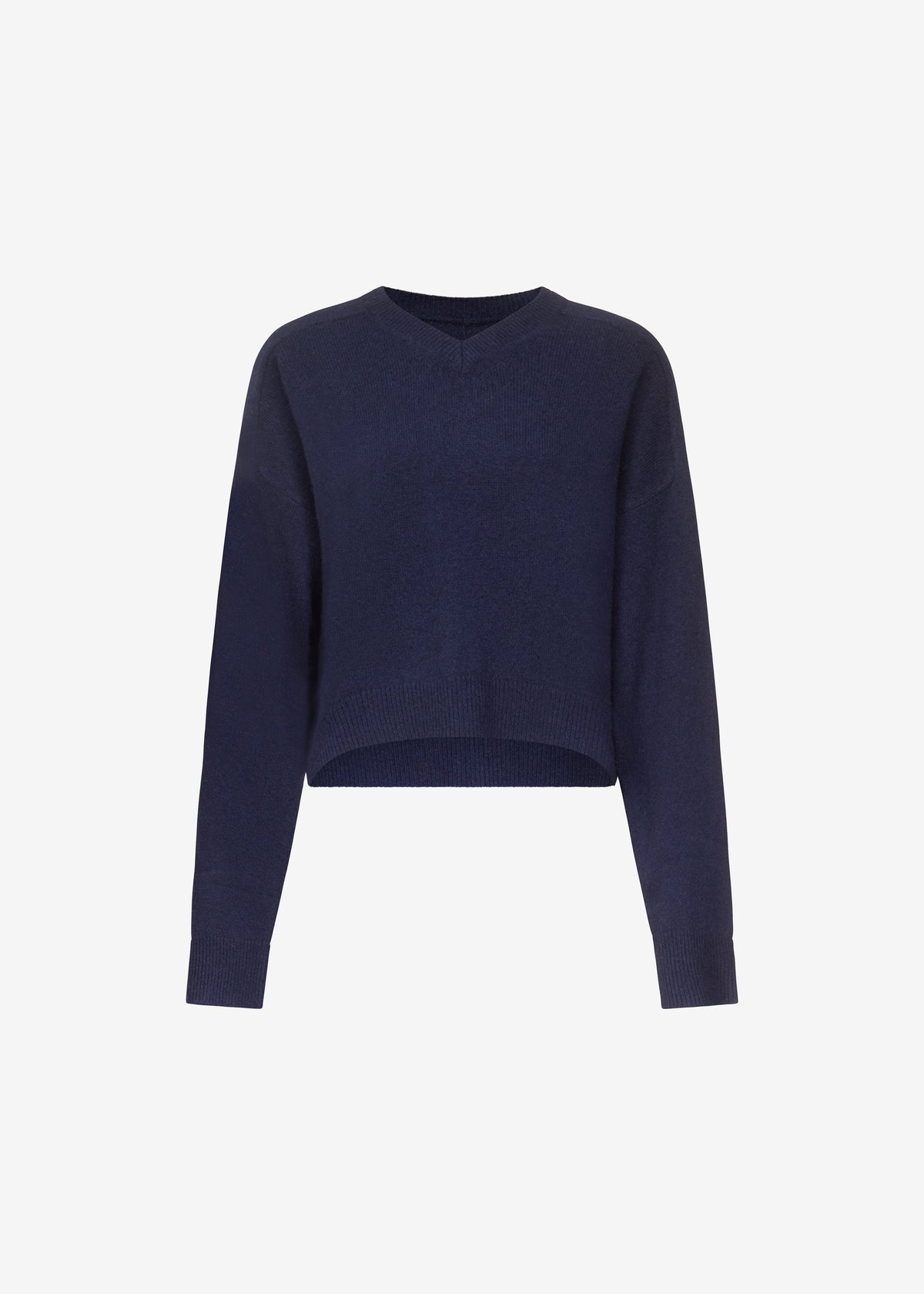 Loulou de Saison Anzor Lds V-Neck Sweater - Navy – view 5 of 5