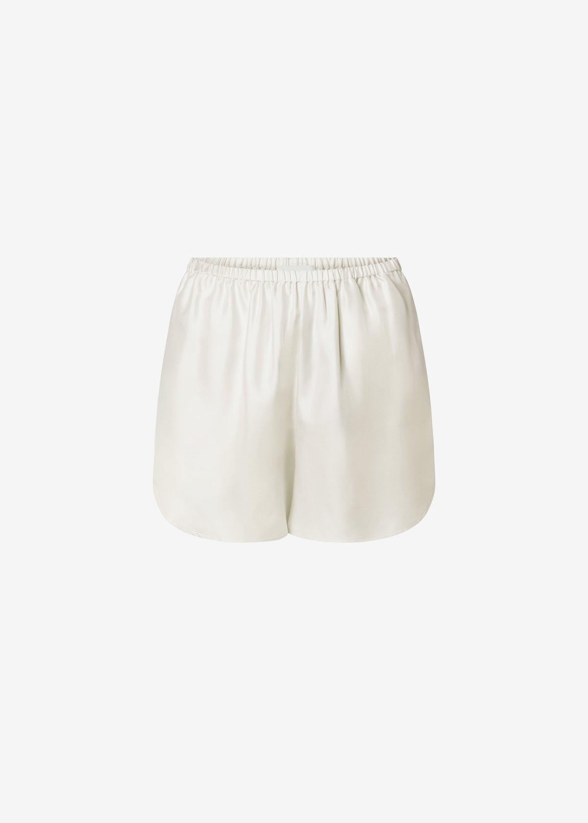 Loulou de Saison Cabo Elasticated Silk Shorts - Ivory – view 8 of 8