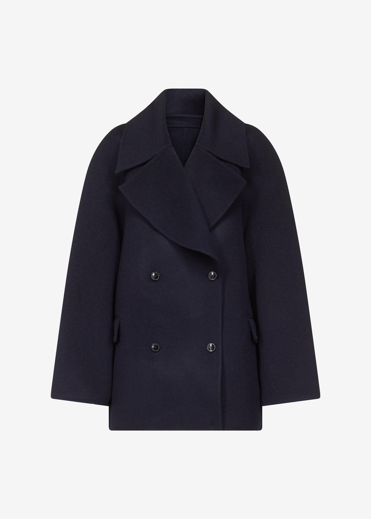Loulou de Saison Neil Double Breasted Jacket - Navy Melange – view 7 of 7