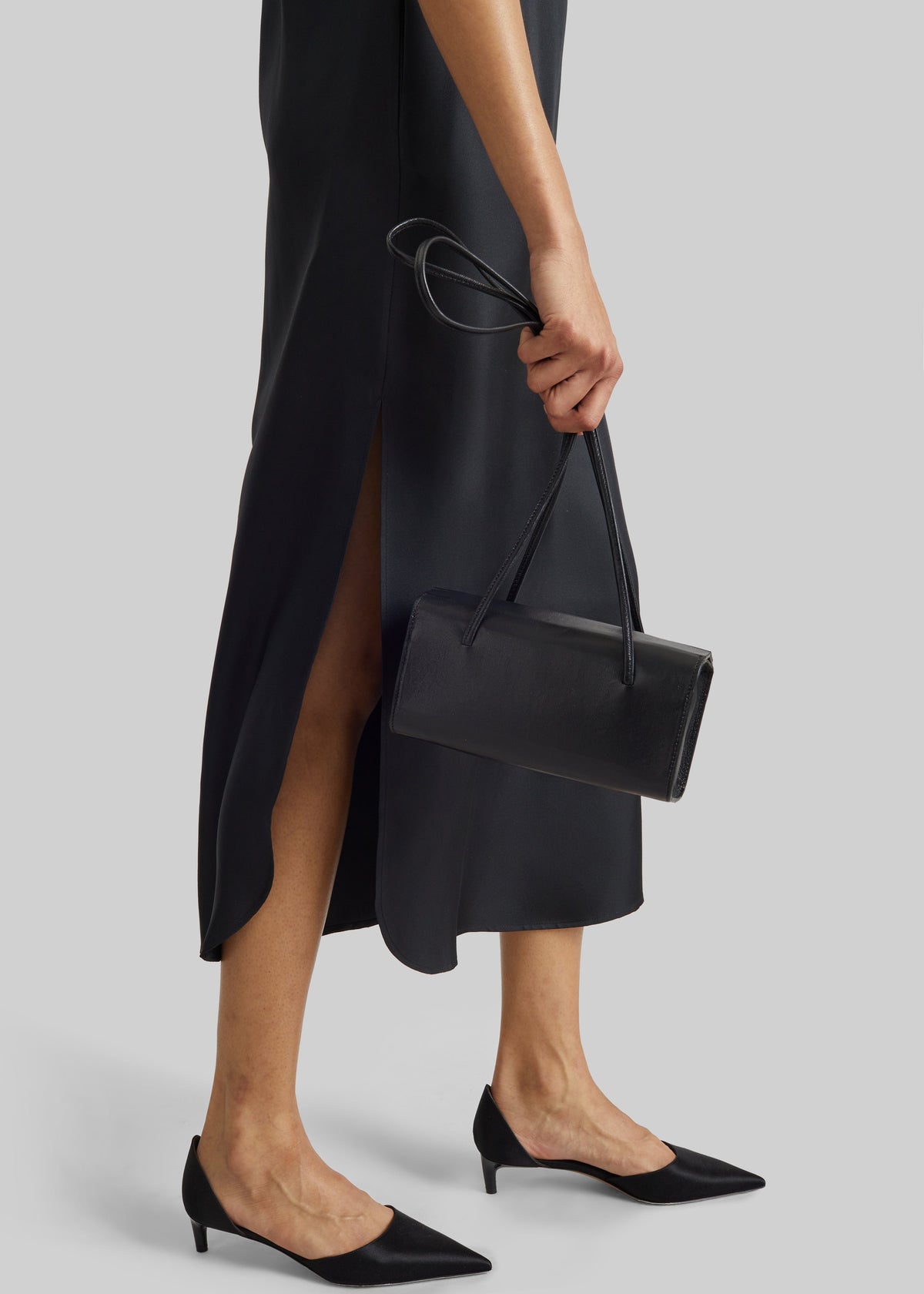 Loulou de Saison Paloma Long Silk Dress - Black – view 2 of 7