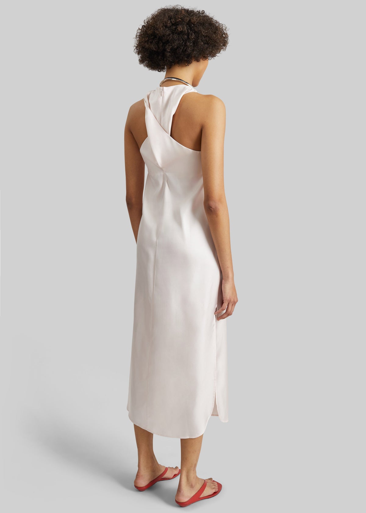 Loulou de Saison Paloma Long Silk Dress - Light Pink – view 5 of 6