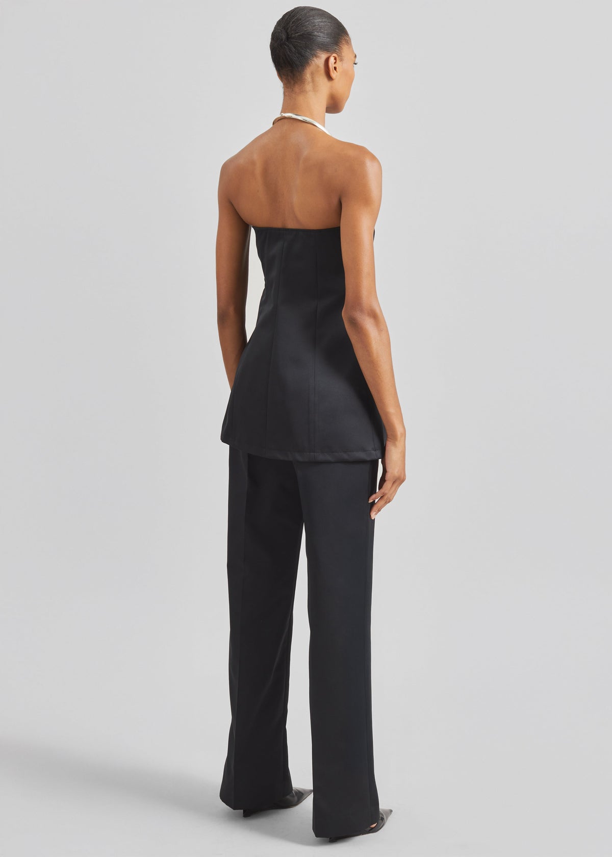 Luma Satin Bustier - Black – view 4 of 5