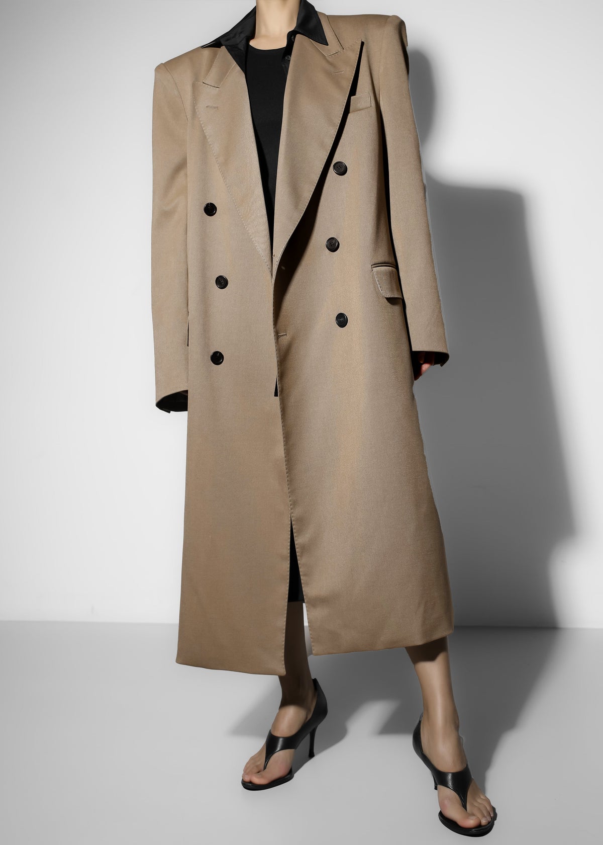 London Double Breasted Coat - Taupe – view 9 of 12