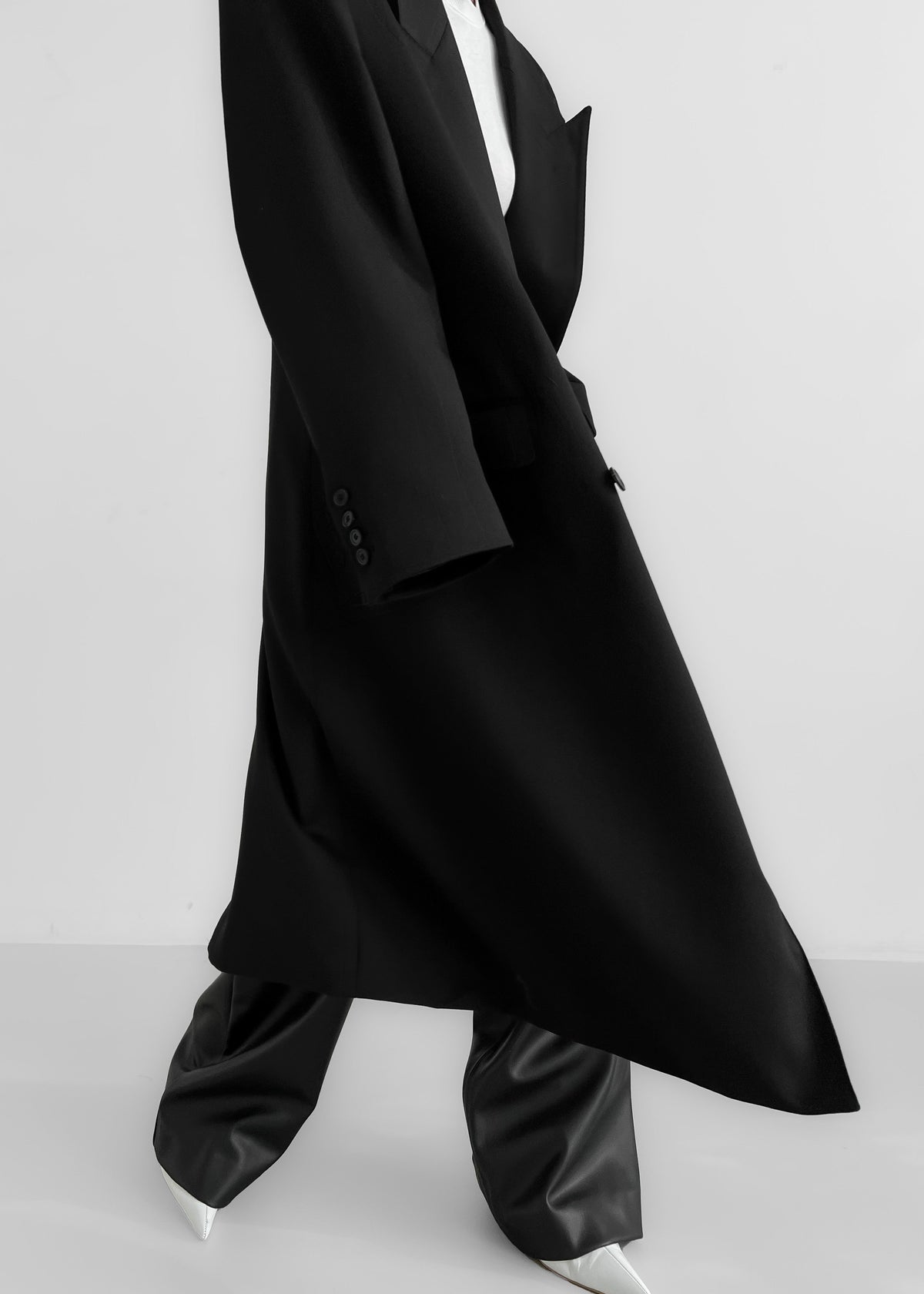 London Double Breasted Coat - Black – view 6 of 13