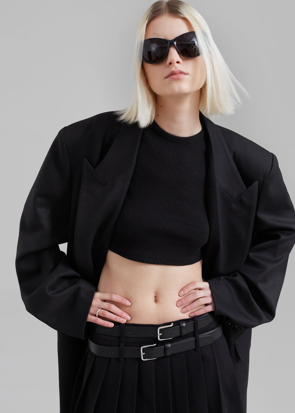 London Double Breasted Coat - Black – view 8 of 13
