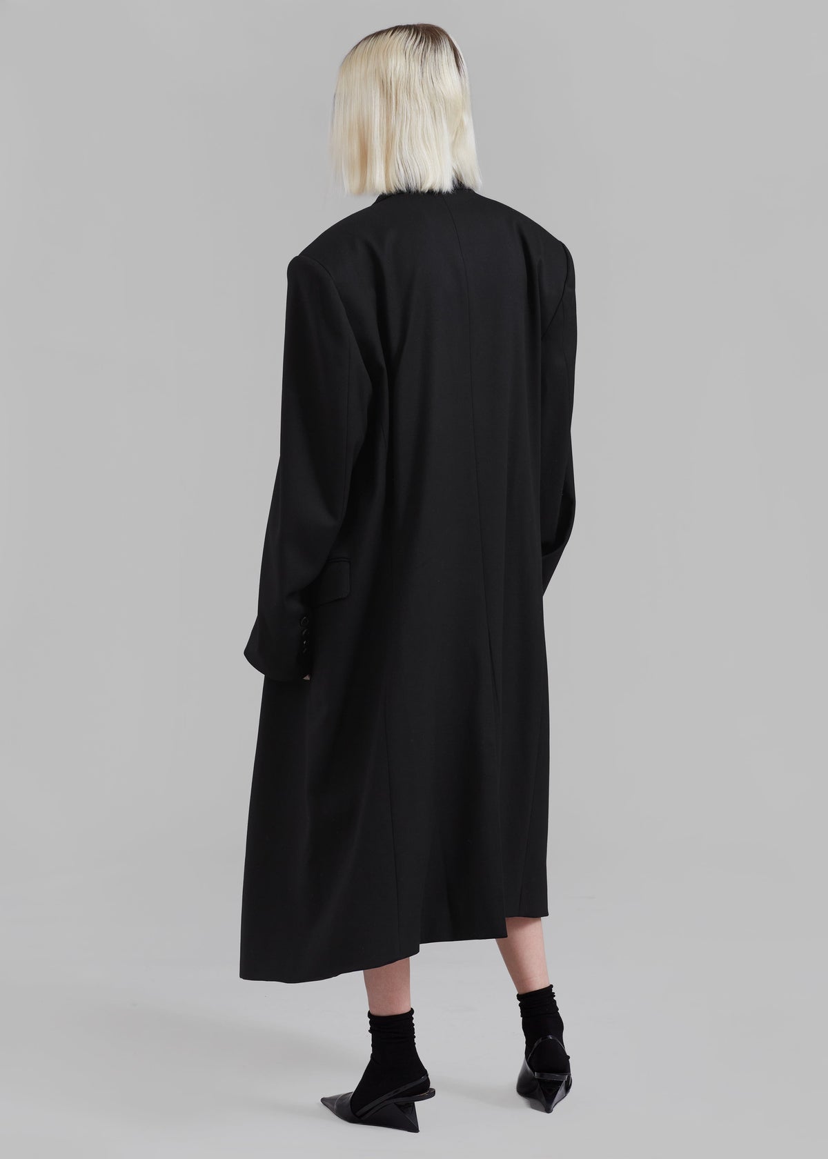 London Double Breasted Coat - Black – view 12 of 13