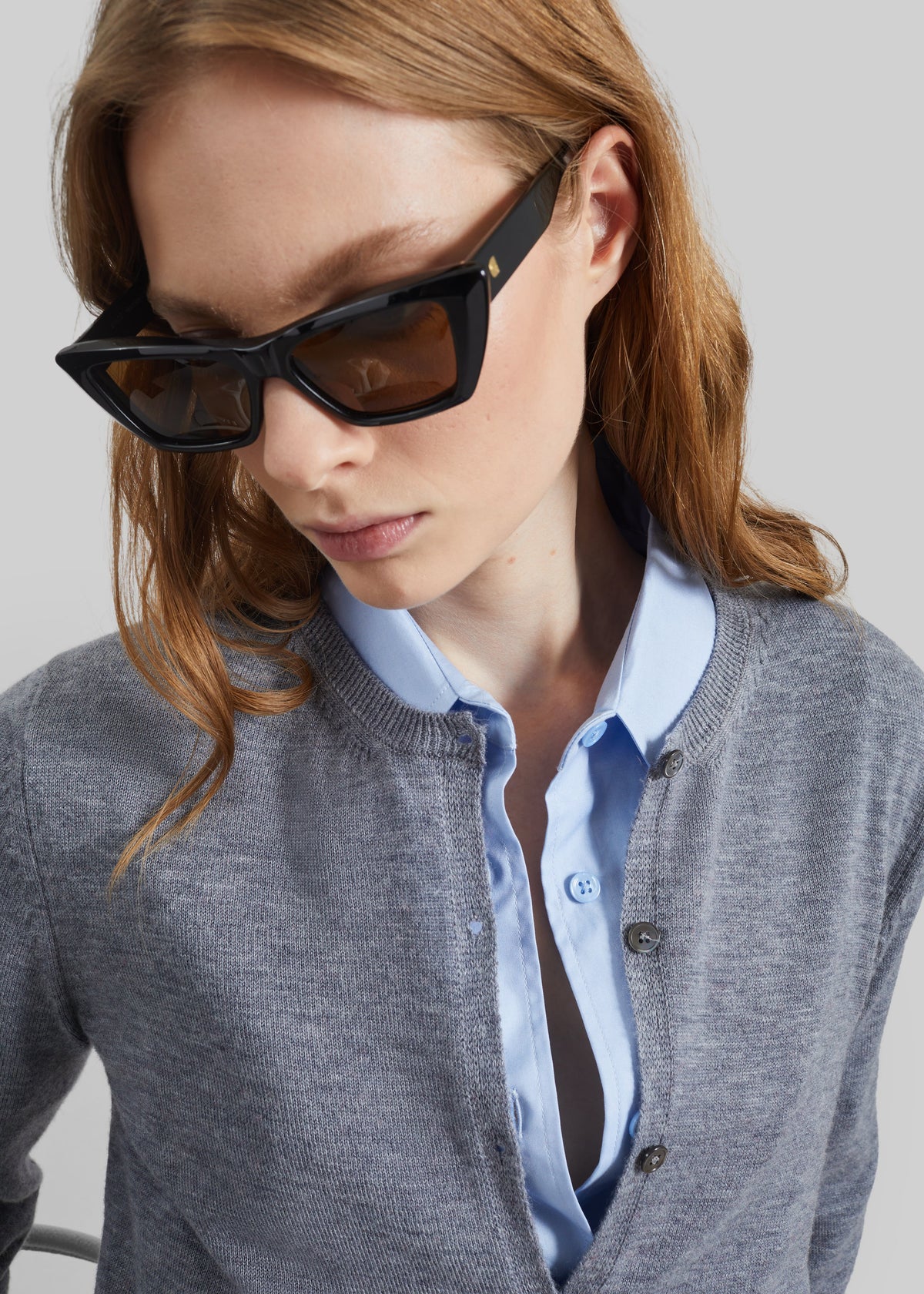 Mahim Superfine Wool Cardigan - Grey – view 1 of 4