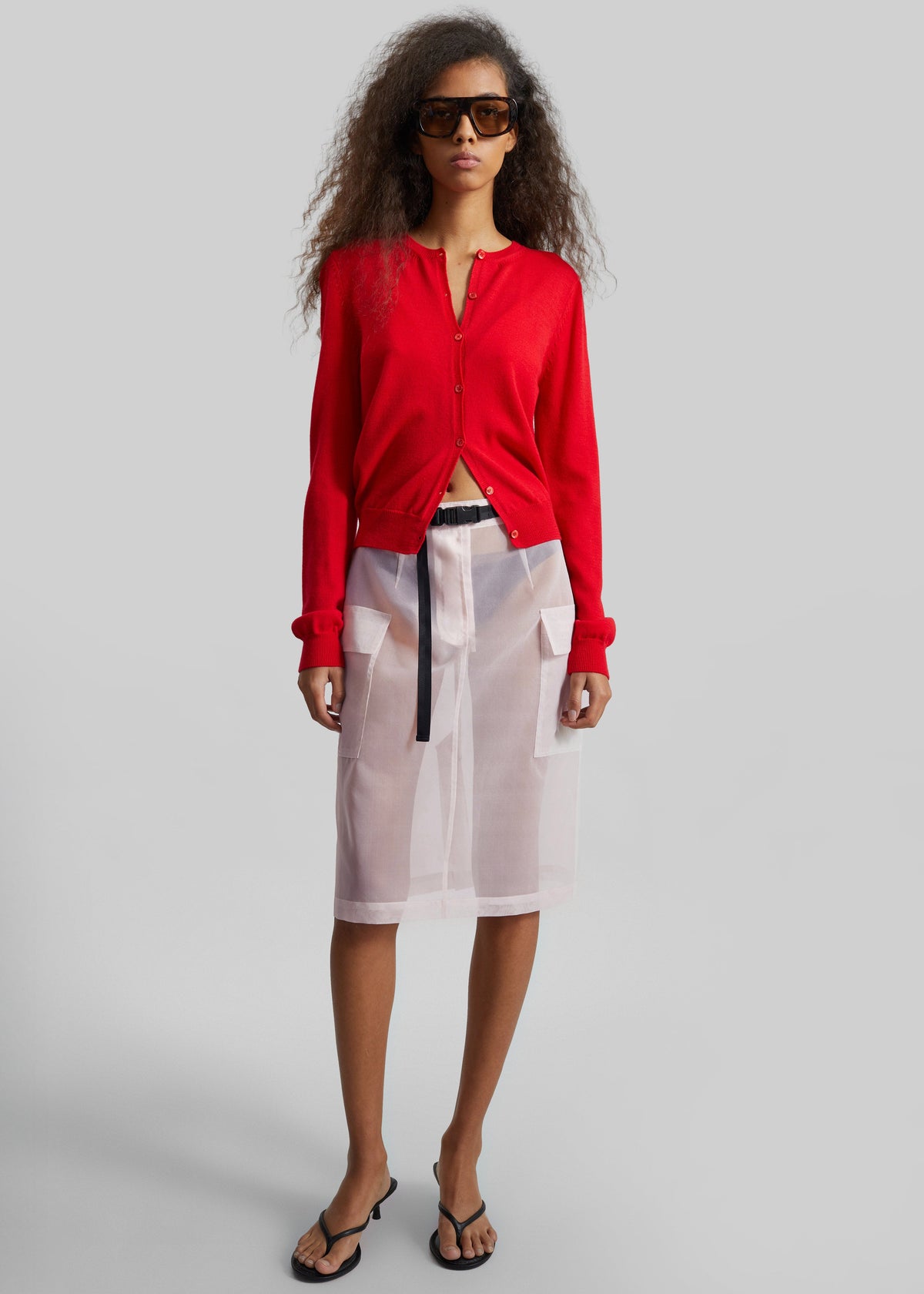 Mahim Superfine Wool Cardigan - Red – view 3 of 7