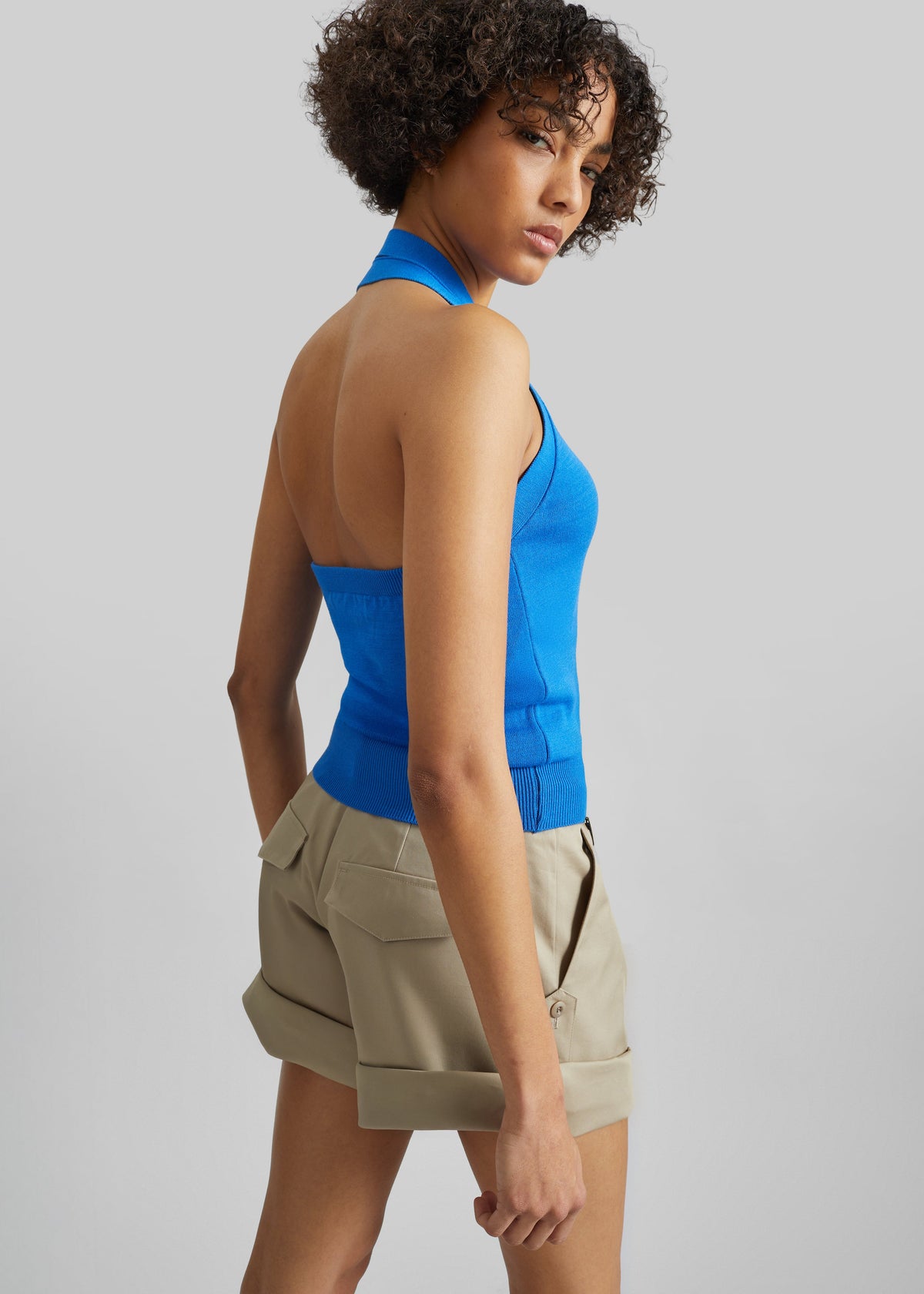 Maia Convertible Knit Halter Top - Cobalt – view 7 of 9