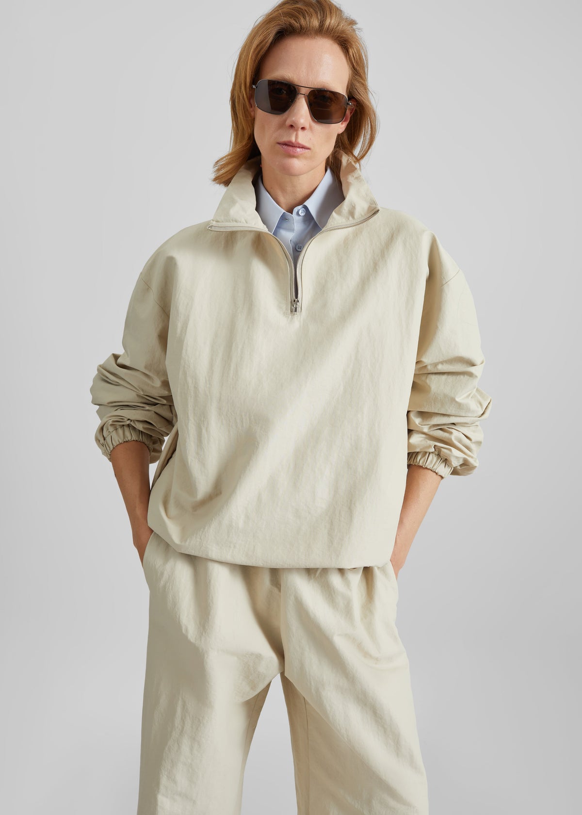 Majvik Windbreaker Anorak - Light Beige – view 3 of 7
