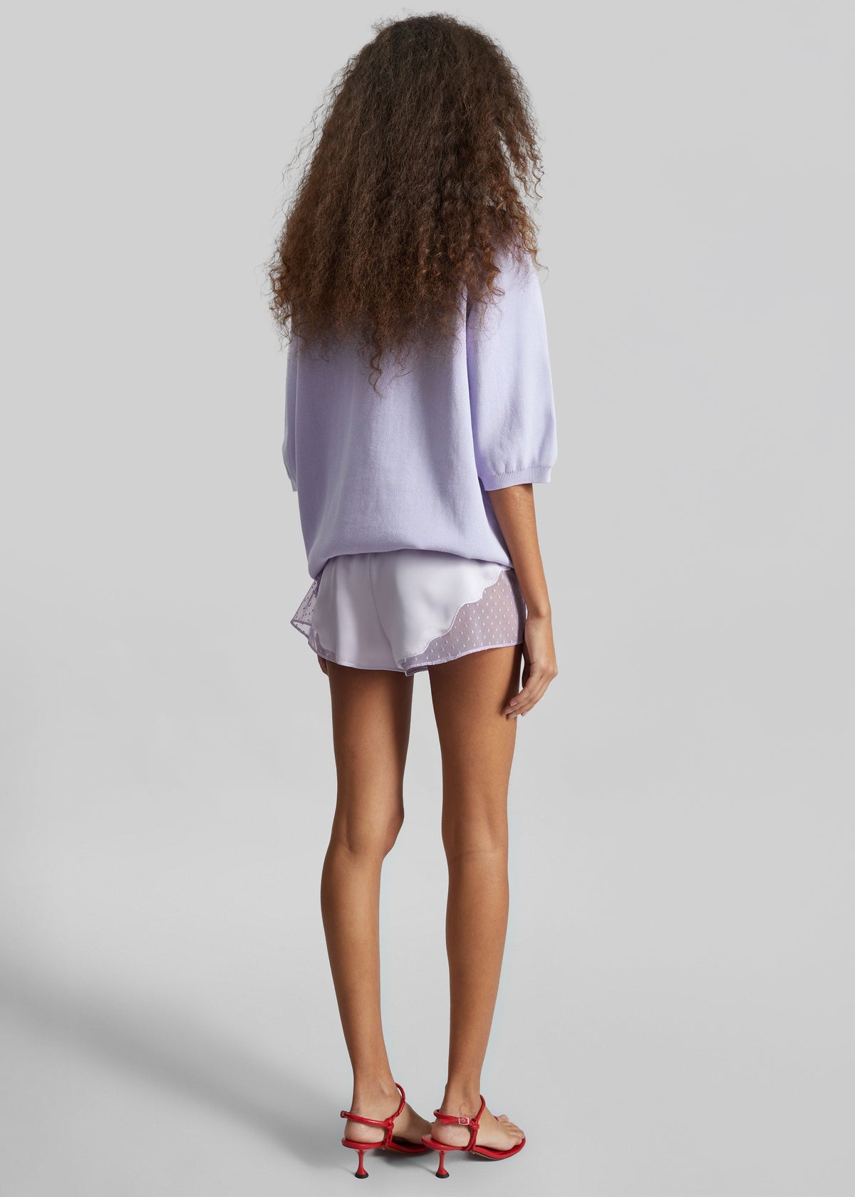 Malmo Satin Mini Shorts - Lavender – view 9 of 9