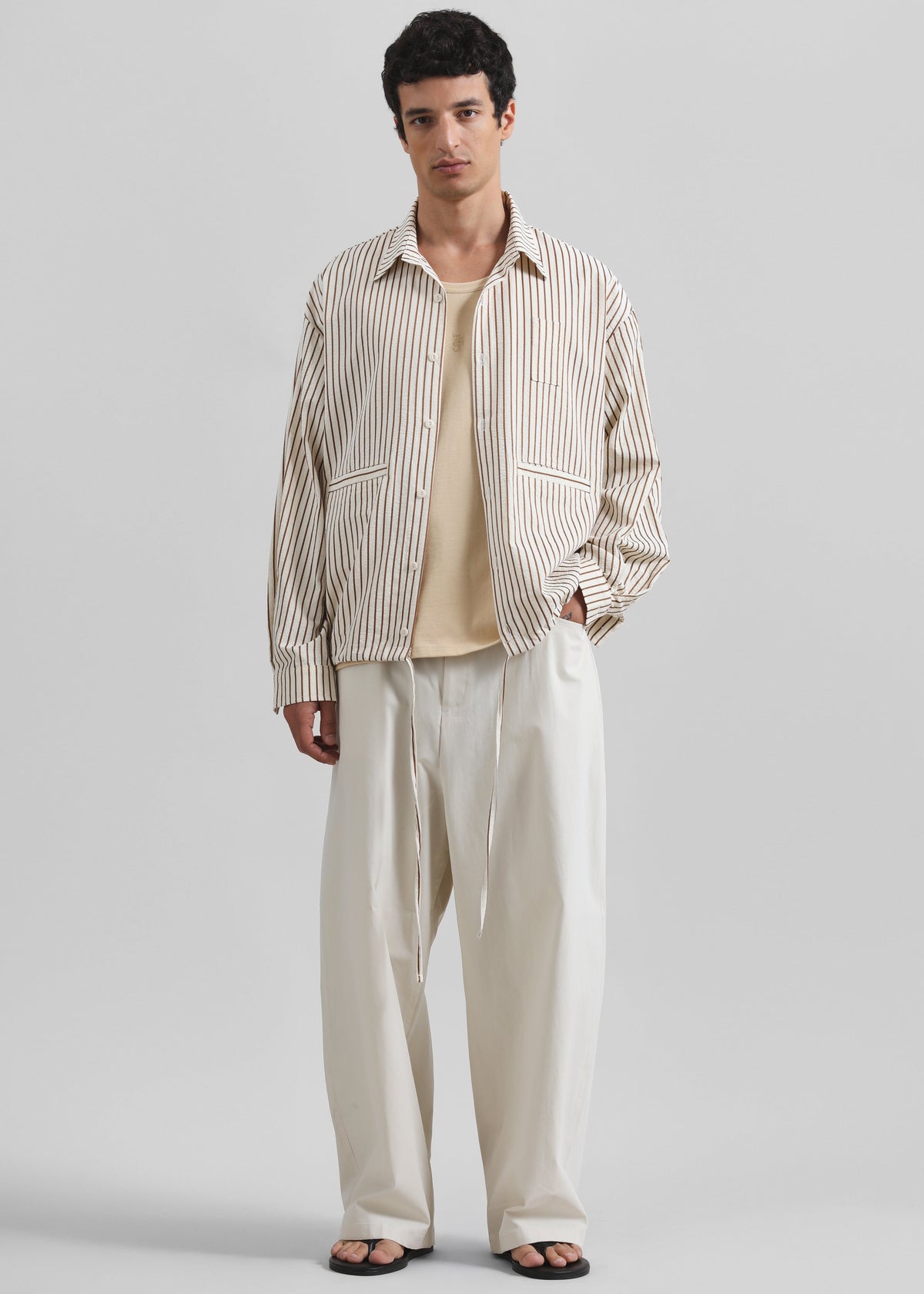 Malton Wide Trousers - Ecru – view 6 of 9