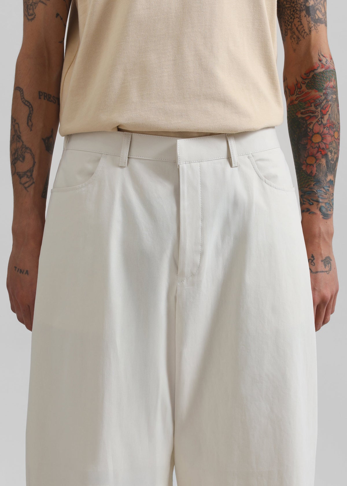 Malton Wide Trousers - Ecru – view 2 of 9