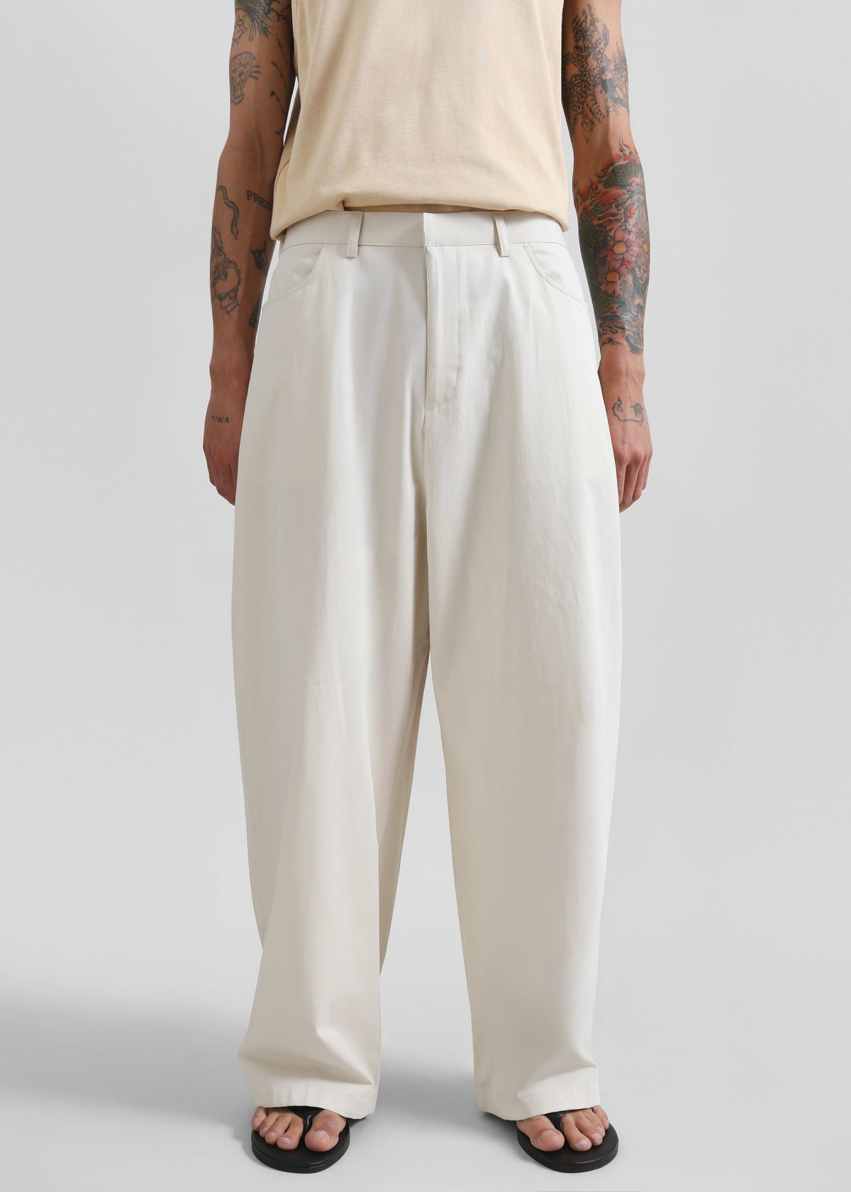 Malton Wide Trousers - Ecru – view 4 of 9