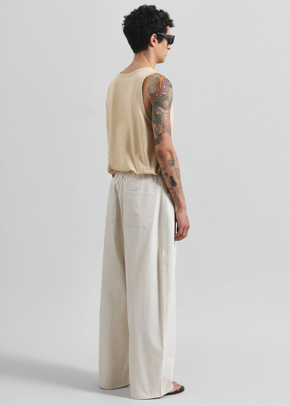 Malton Wide Trousers - Ecru – view 8 of 9