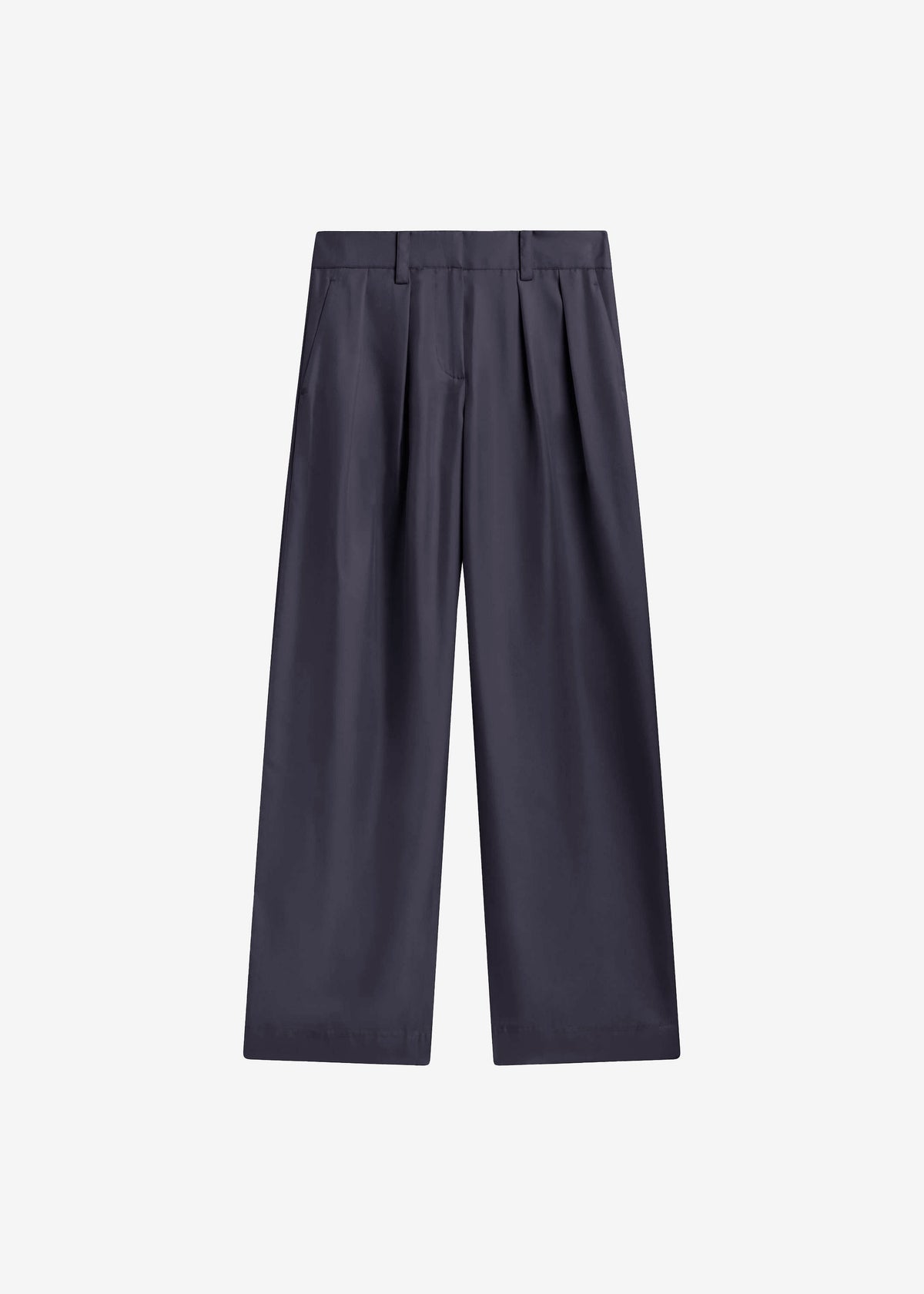 Marfa Pleated Silk Trousers - Storm Grey – view 7 of 7